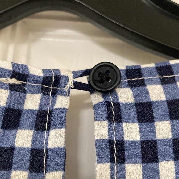 Philosophy Blue Gingham Button-Down Dress Plaid Short Sleeve Sz S - Picture 12 of 14